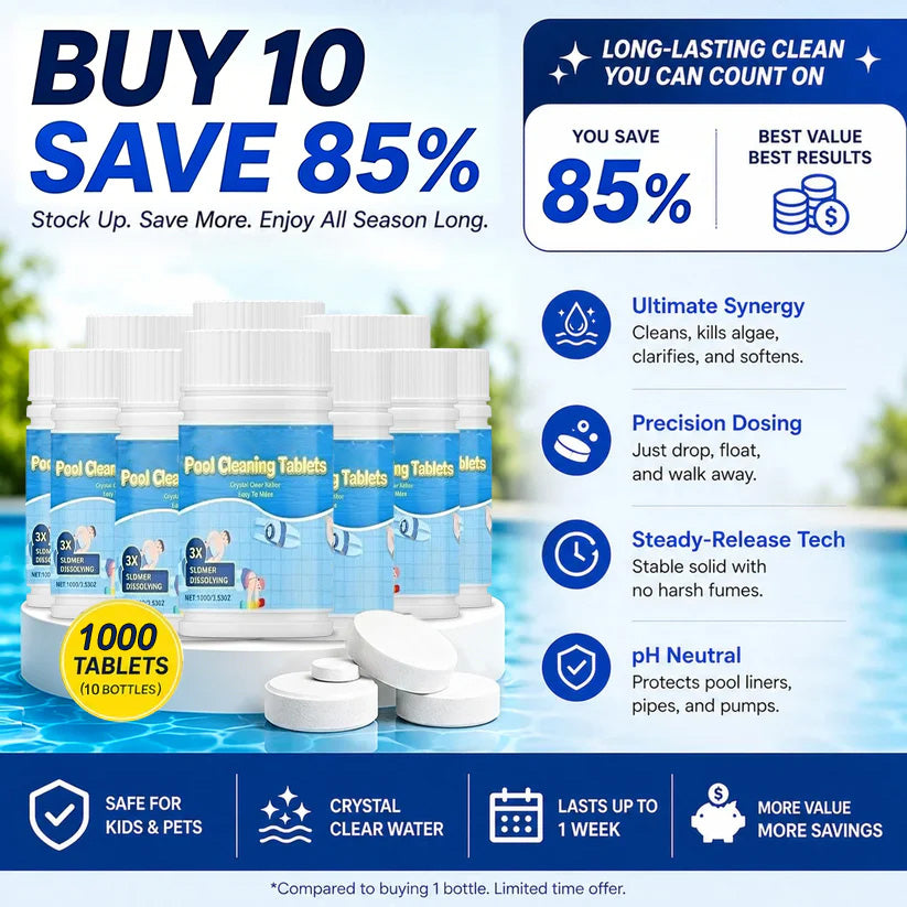 The Next-Gen Pool Purifier is here β¨ 2X Stronger Algae Control, Gentle & Safe for Kids! π¨βπ©βπ§βπ¦