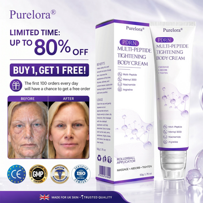 𝐏𝐮𝐫𝐞𝐥𝐨𝐫𝐚® ❤️PDRN Multi-Peptide Massaging Body Roller Cream- Anti-aging, Hydrating, Skin Firming & Lifting, Skin Repair, Even Tone, Acne and Dark Spot Treatment, Wart and Mole Removal, and Psoriasis Relief.