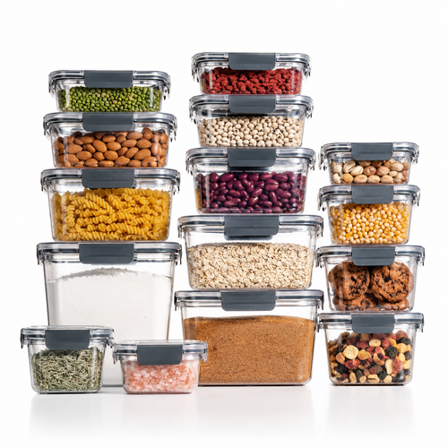 Lxvezlkv Stackable Food Storage Container Set