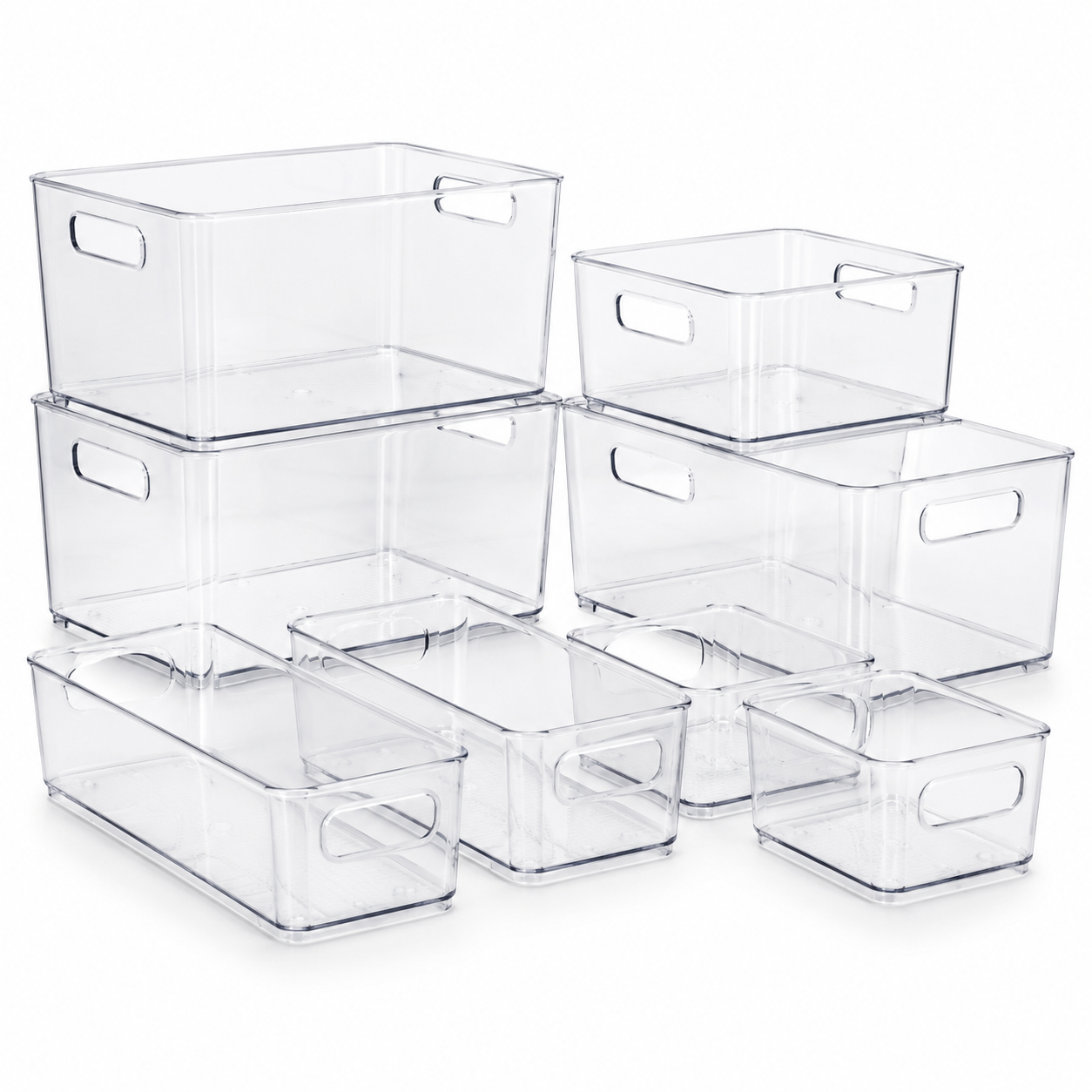 Lxvezlkv Clear Pantry Storage Bins with Handles