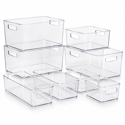 Lxvezlkv Clear Pantry Storage Bins with Handles