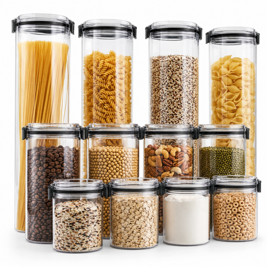 Lxvezlkv Airtight Dry Food Storage Jar Set