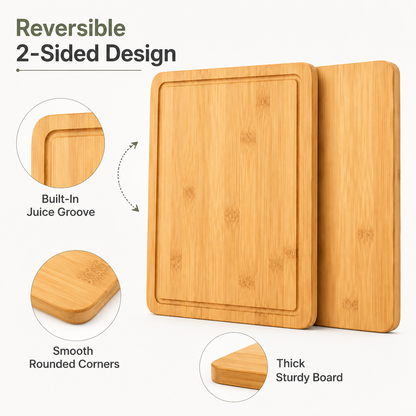 Lxvezlkv Reversible Cutting Board with Juice Groove