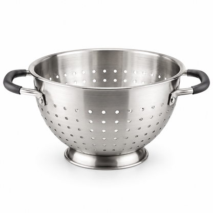 Lxvezlkv Stainless Steel Colander with Comfort Handles