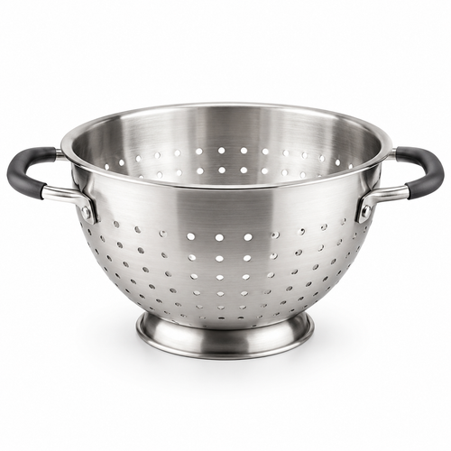 Lxvezlkv Stainless Steel Colander with Comfort Handles