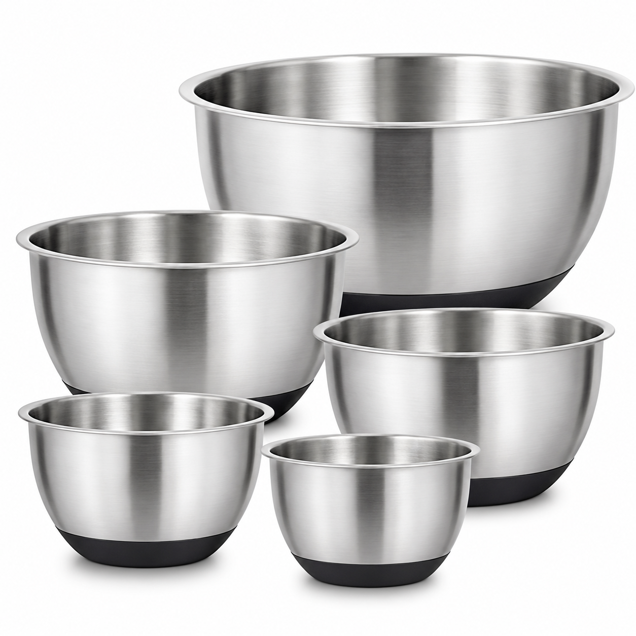 Lxvezlkv Nesting Mixing Bowl Set with Non-Slip Base