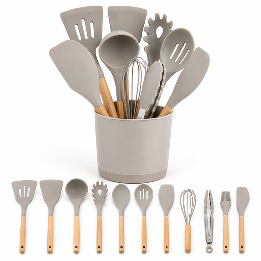 Lxvezlkv Silicone Cooking Utensil Set with Holder