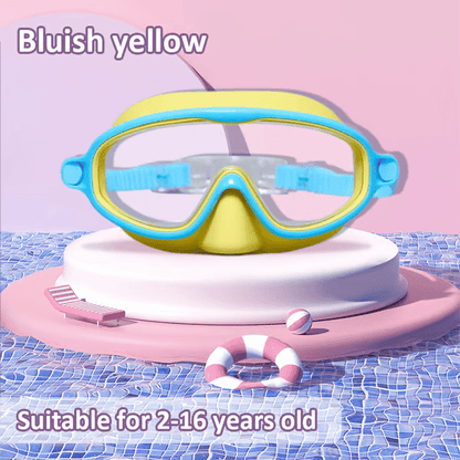 -HD children's large frame waterproof and anti-fog swimming goggles