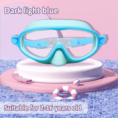 -HD children's large frame waterproof and anti-fog swimming goggles